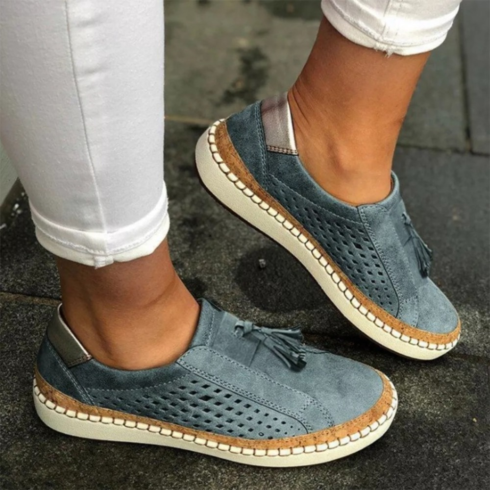 Blue Slip On Loafer Shoes